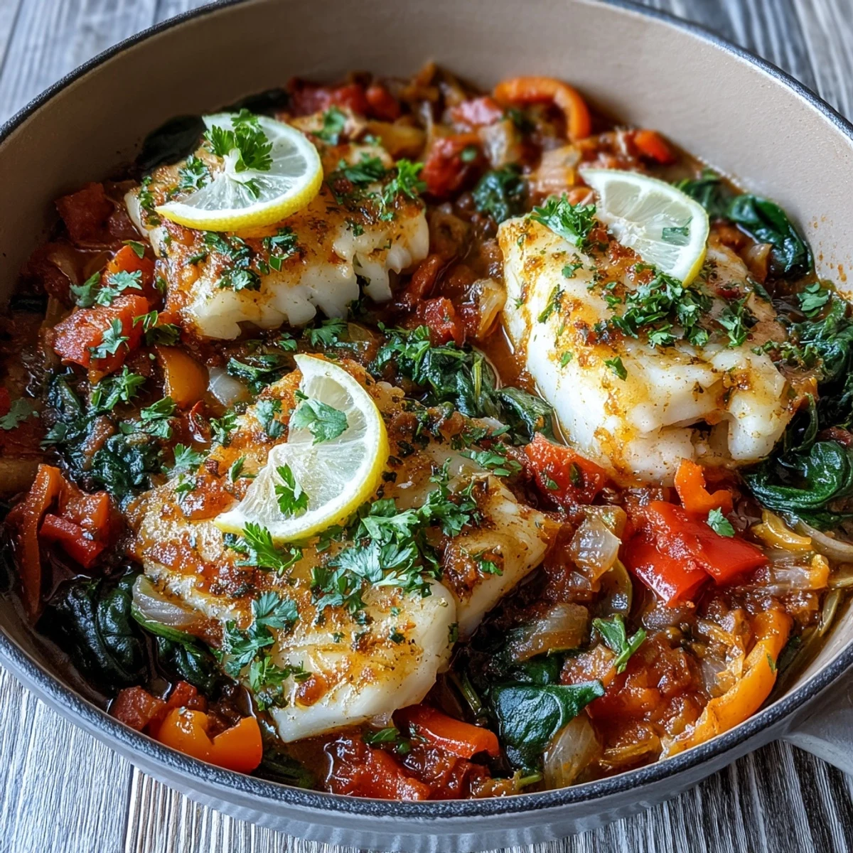 Cod Pot Design Spiced Cod One Pot with Mediterranean Vegetables and Warming Spices