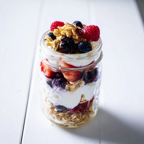 Cool, creamy Greek yogurt and crunchy granola alongside ripe berries make up this delicious Berry Parfait.