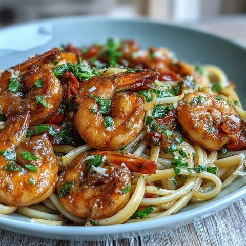 One-Pot Garlic Shrimp Angel Hair