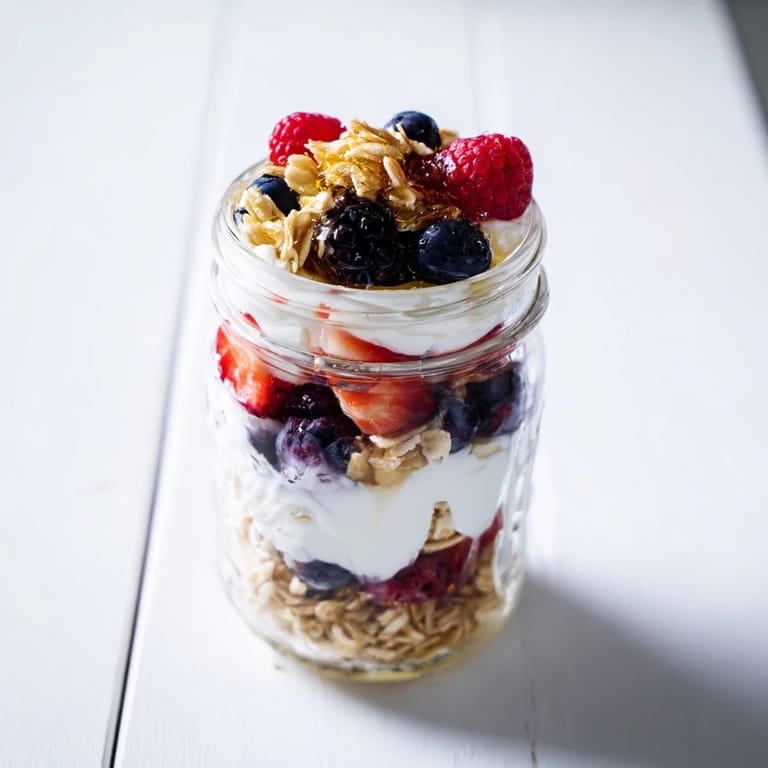Cool, creamy Greek yogurt and crunchy granola alongside ripe berries make up this delicious Berry Parfait.