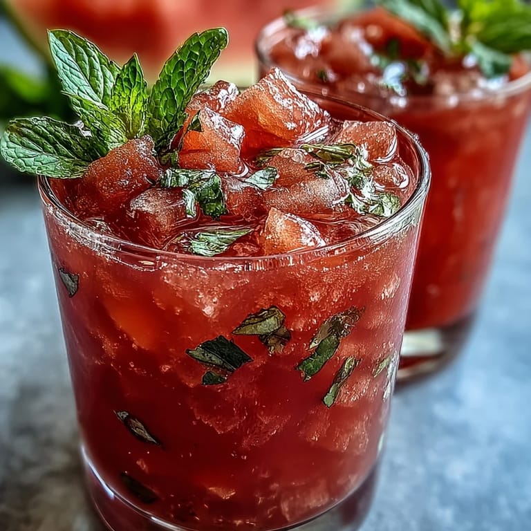 Refreshing watermelon mint lemonade in a clear pitcher, garnished with mint sprigs and watermelon wedges, ideal for backyard gatherings.