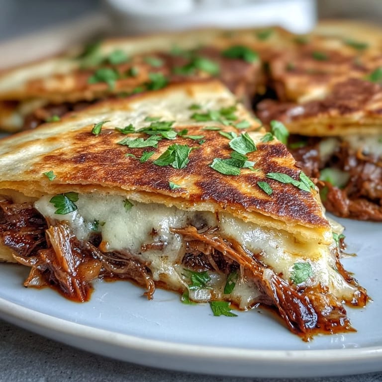 Festive Birria Quesadillas, a tender, spicy Mexican delight perfect for sharing.
