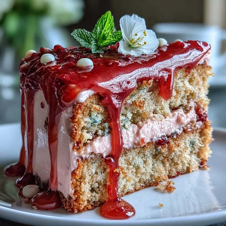Moist Rosé Velvet Cake with creamy frosting and shimmering gold edible accents.