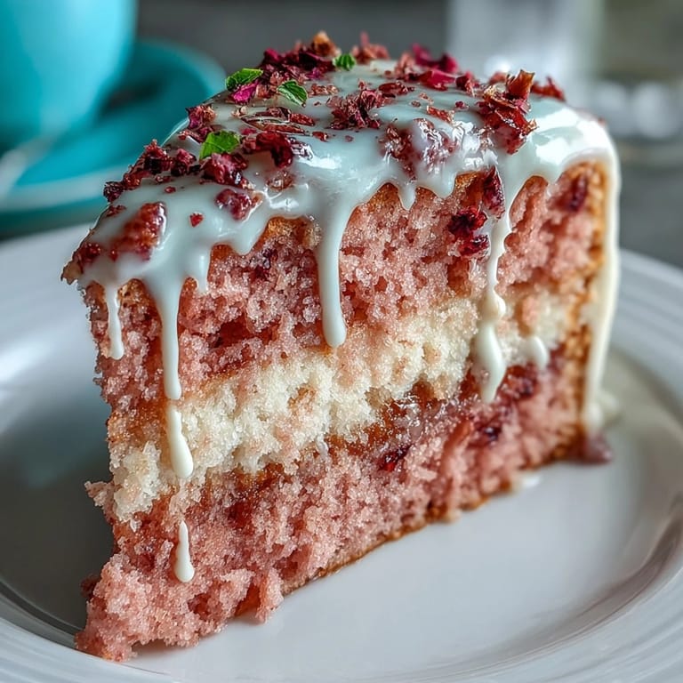 Decadent Bridal Shower Rosé Velvet Cake with luxurious flowing gold drip.