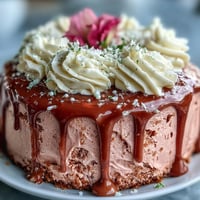 Bridal Shower Rosé Velvet Cake with elegant gold drip is a stunning pink celebration dessert.